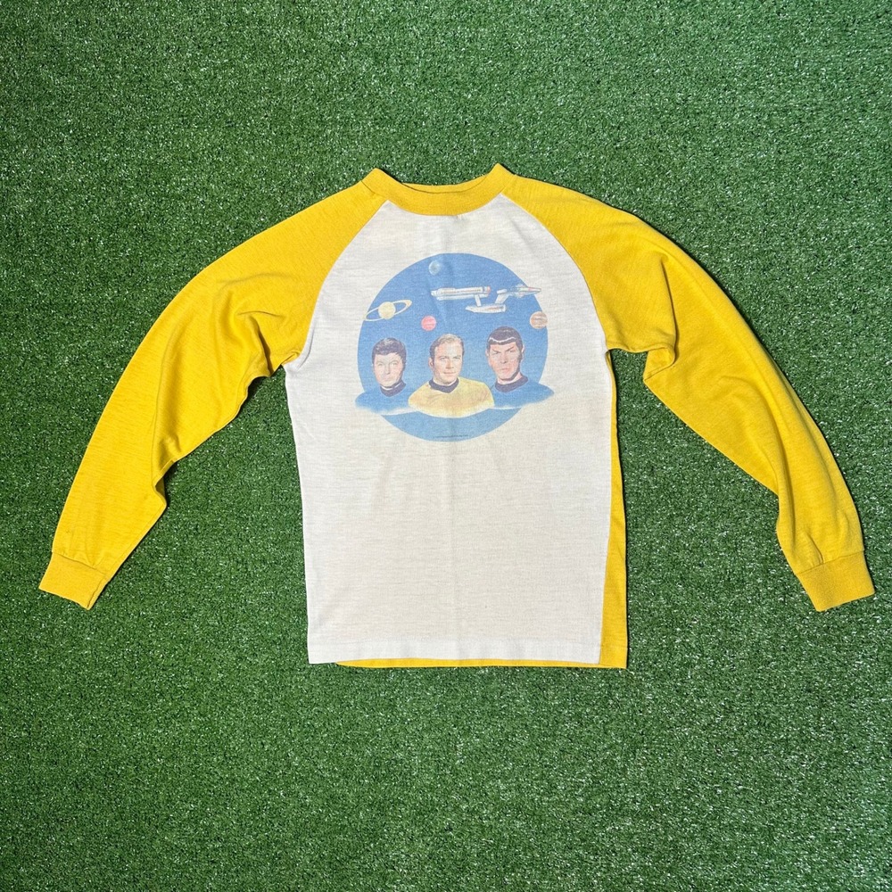 Vintage 1970's Star Trek Raglan Shirt Boys Size 14